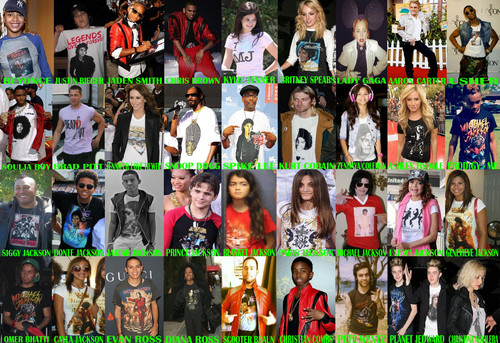 celebridades Rocking Michael Jackson camisa, camiseta
