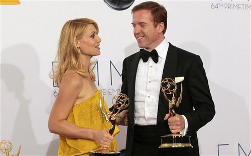  Damien Lewis & Claire Danes Winners at the Emmy Awards 2012