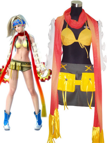  Final कल्पना XII Rikku Cosplay Costume