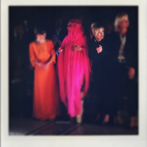 Gaga performing at Philip Treacy Show
