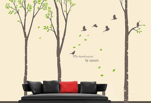  It's a World Inspired द्वारा Nature पेड़ दीवार Sticker