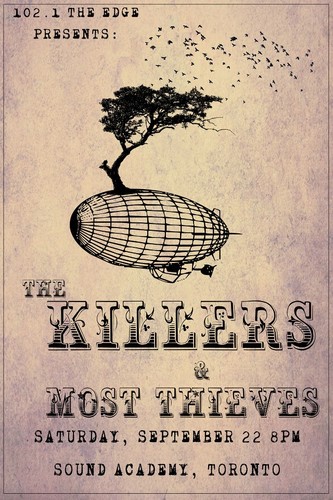  The Killers двуколка, концерт poster