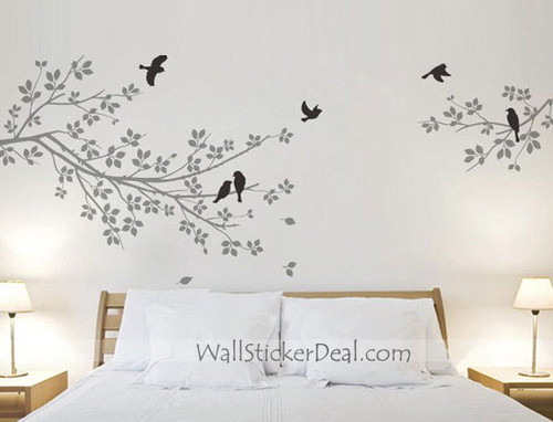 Two Branches with Birds Wall Stickers