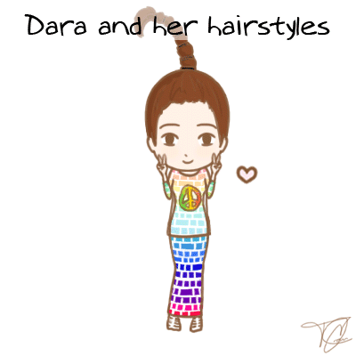  dara 투애니원 hairstyles