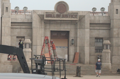  ‘Catching Fire’ Hall of Justice building seen in Atlanta