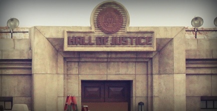  ‘Catching Fire’ Hall of Justice building seen in Atlanta