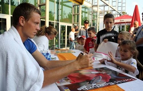  Kvitova Berdych autograph