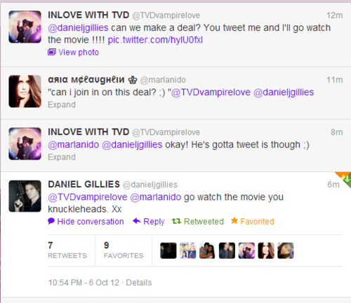  Daniel Gillies Replied To Me!!!!<33