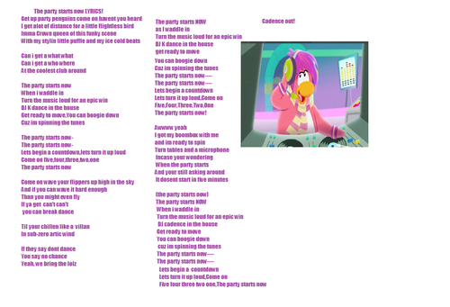  I made lyrics!!!!