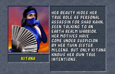 Kitana's Bio in MK2