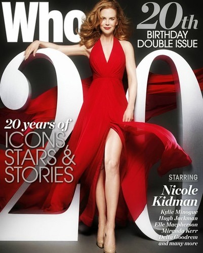  Nicole on the cover of Who Magazine 20th Anniversary Issue
