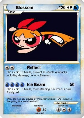  Powerpuff Blossom Pokémon TCG card (Ice)