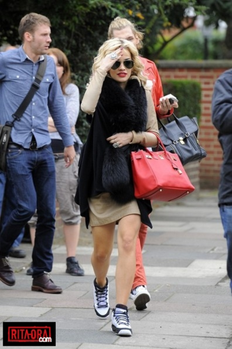  Rita Ora - Filming a promotional clip with BBC Radio 1 DJ Nick Grimshaw in London - August 30, 2012
