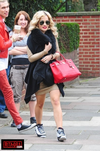  Rita Ora - Filming a promotional clip with BBC Radio 1 DJ Nick Grimshaw in London - August 30, 2012