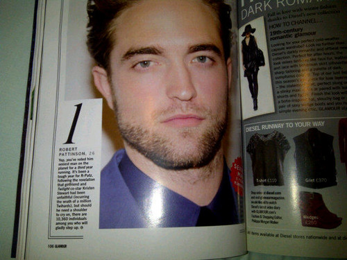  Robert named Glamour UK Magazine's Sexiest Man in the World for 2012