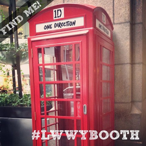  This weekend, look for One Direction's Red Phone Booths in Chicago, NYC, Dallas and LA!
