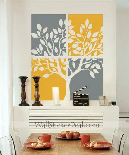  pohon Painting dinding Stickers