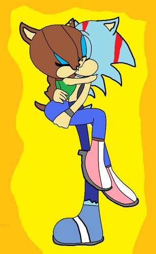  Victoria the hedgehog and Max the hedgehog kissing