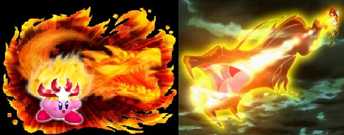 Winx club Vs. Kirby! Dragon Flame Vs. Monster Flame