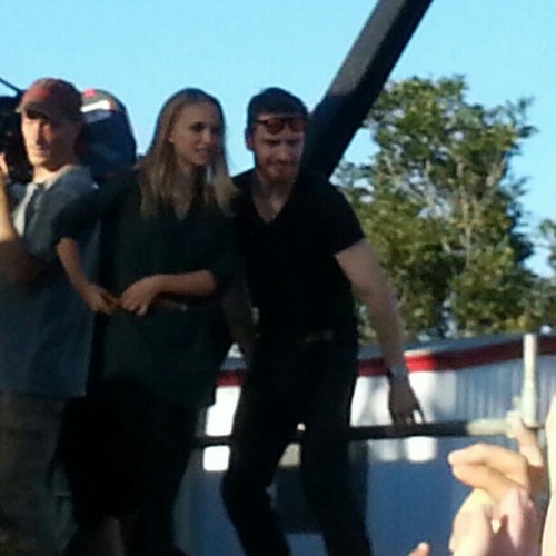  Filming with Boyd Holbrook at a church and with Michael Fassbender at ACL Music Festival in Austin,