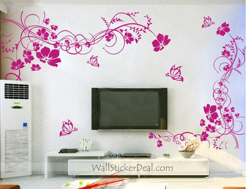  2 sets Beautiful fiore With farfalla bacheca Stickers
