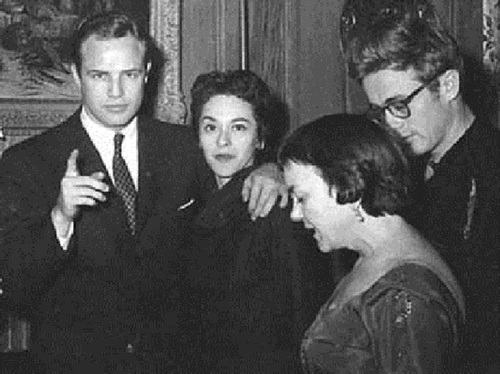  At a party with Movita early in their relationship. James Dean was also in attendance.
