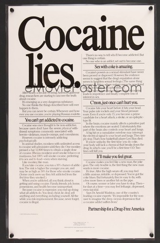  Cocaine Lies poster, 1989