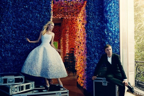 Diane Kruger and Raf Simons photographed by Norman Jean Roy for Vogue, September 2012