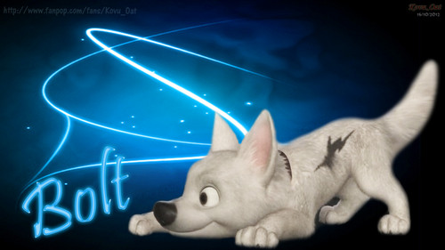  Disney Bolt Dog Cute Art پیپر وال HD
