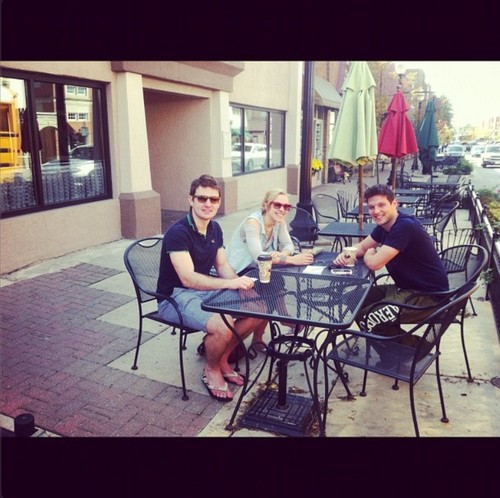  Emmet, Laura and Colm out for coffee in Carmel