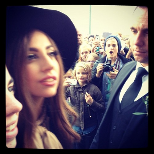  Gaga with fans in Iceland