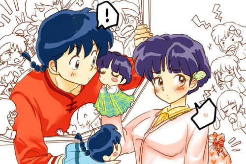  akane and ranma's adorable puppet दिखाना