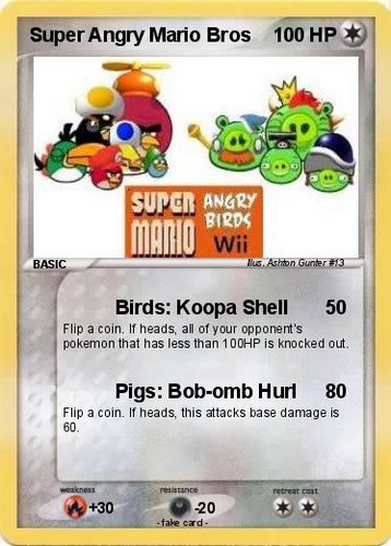  Angry Birds pokemon card