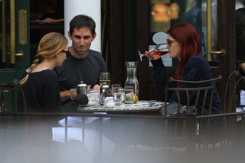 Ashley Greene shows off her NEW Red Hair While Having Lunch with Friends, In New York City October 2