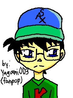  Conan Wearing Hattori's topi, cap (by: Yagami003)
