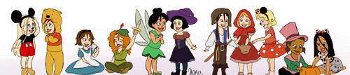  disney Princesses Kids - Dia das bruxas