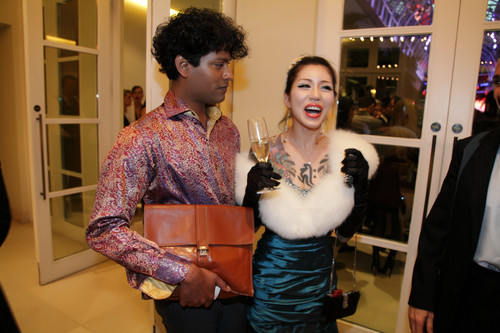  Emmanuel Ray, Nominee লন্ডন Personality of the বছর 2012 with circus performer Yusura গুল্ম