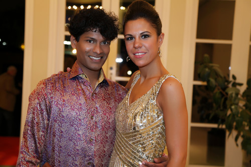  Fashion presenter Emmanuel রশ্মি and showbiz journalist Zoe Griffin at LLA Awards 2012