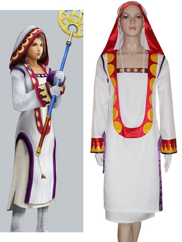  Final 幻想 XII Yuna White Mage Cosplay Costume