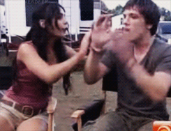  Josh and Vanessa in the Behind The Scenes of Journey 2