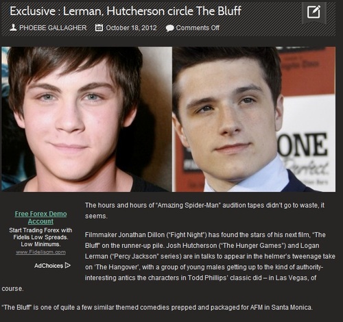  Josh in talks to rejoindre ''The Bluff'' with Logan Lerman