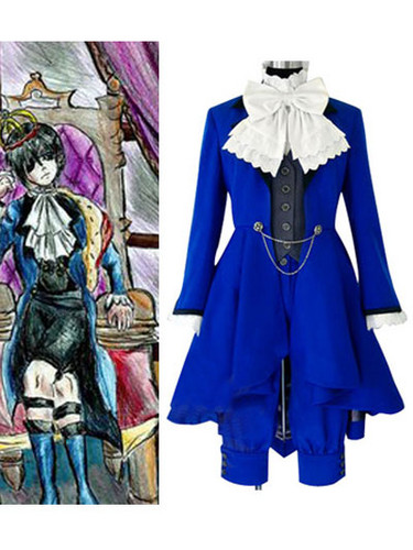 Kuroshitsuji Ciel Phantomhive Blue Cosplay Costume