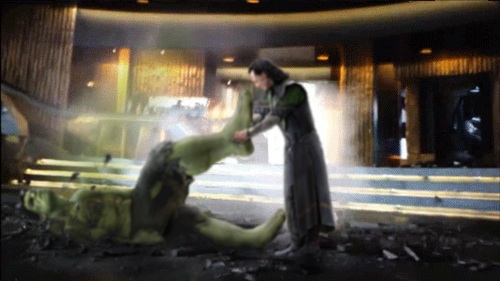  Loki smashing Hulk