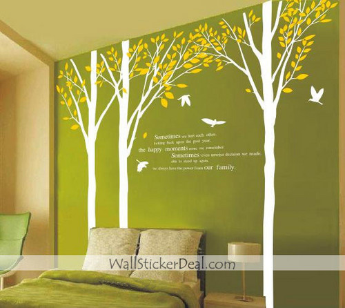 Sometimes We hurt Each Other Tree and Birds Wall Sticker