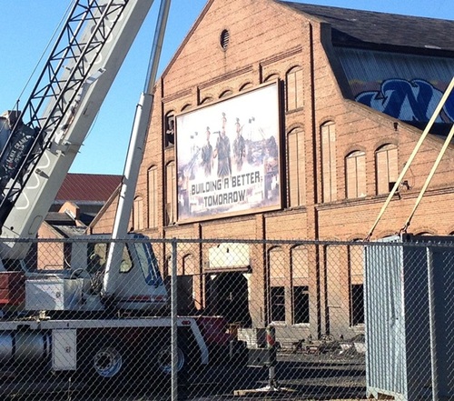  The Hunger Games: Catching 불, 화재 set at the Pullman Train Yard in Atlanta