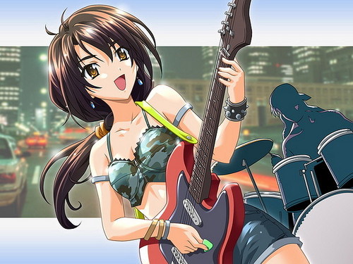  gitarre Anime girl