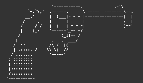 ASCII Art Gun