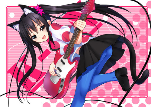  anime Neko đàn ghi ta, guitar