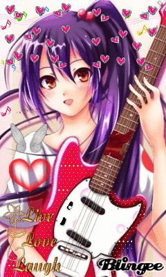  Аниме гитара girl
