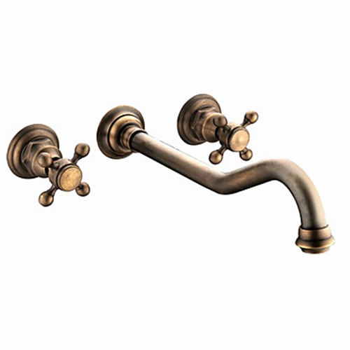  Antique Inspired Bathroom Sink Faucet (Polished Brass Finish)